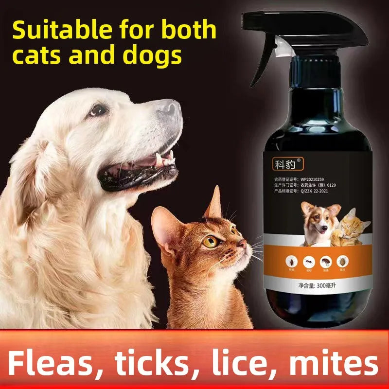 Flea Medicine for Dogs and Cats, Fleas Removed, Pet External Insect Repellent Spray, Insect Repellent Spray to Remove Lice Fleas