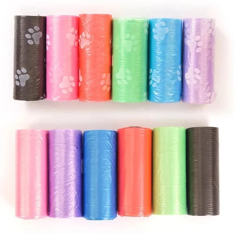 1/3/5pcs Pet Poop Bags Disposable Dog Waste Bags Bulk Poop Bags with Leash Clip and Bone Bag Dispenser 5 Rolls of 75 Pcs Bags