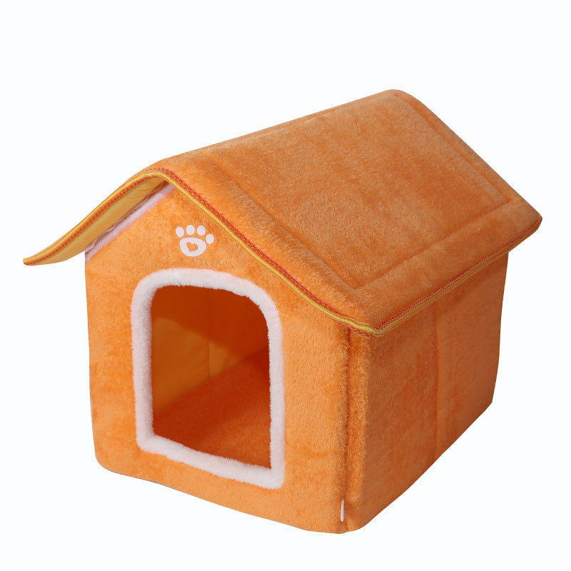 Casita para Mascotas Lavable. Cama Refugio Acogedora para Perros y Gatos