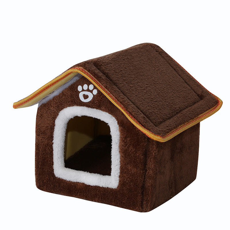 Casita para Mascotas Lavable. Cama Refugio Acogedora para Perros y Gatos